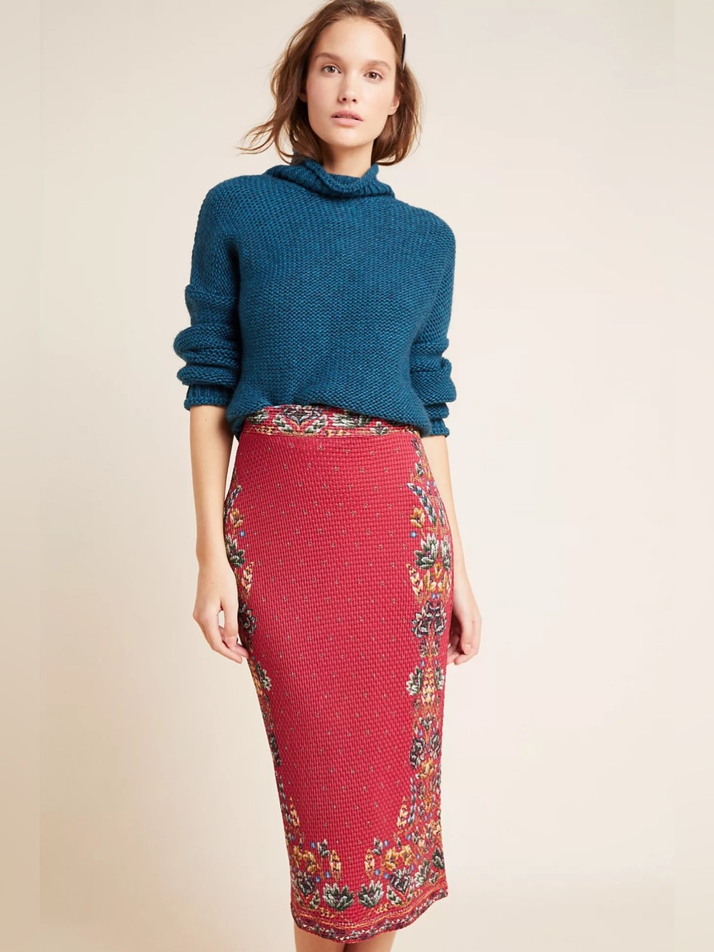 Farm Rio Catalina Knit Pencil Skirt